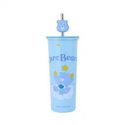 Vaso de Acero Inoxidable Pitillo Care Bears Azul 800 mL Miniso