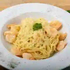 Pasta Alfredo con Camarones