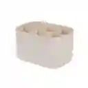 Organizador Plástico Compartimento Alta Macaron Blanco Miniso