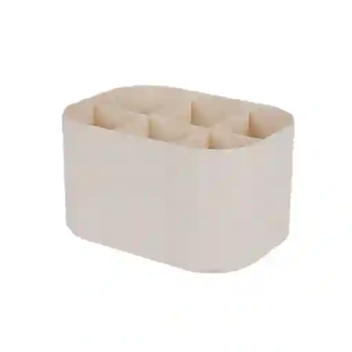 Organizador Plástico Compartimento Alta Macaron Blanco Miniso