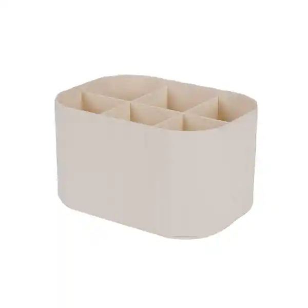 Organizador Plástico Compartimento Alta Macaron Blanco Miniso