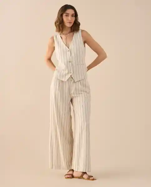 Pantalón Blanco Celaje Claro Talla 10 631G019 Esprit