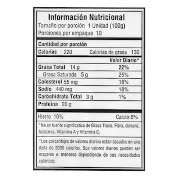 E & M Gourmet Chorizo de Cerdo Ahumado Fresco Empacado al Vacío