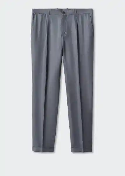 Pantalón Gisbert Ceniza Talla 44 Hombre Mango