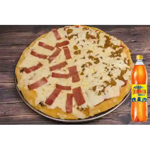 Combo Pizza Mediana X Mitades. 30cm + Colombiana 1.5 l