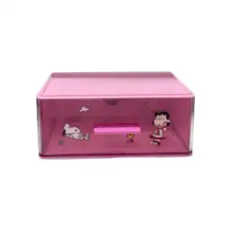 Organizador Plástico Cajones Snoopy Colorful Vintage Rosa Miniso