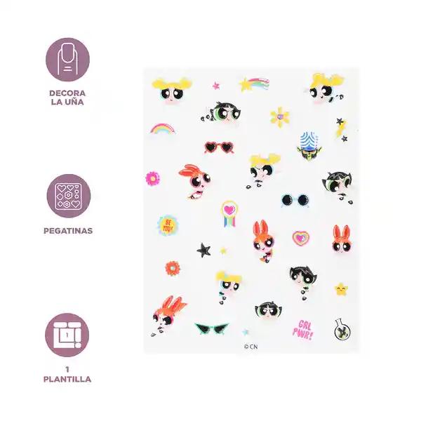 Sticker Uñas Serie Las Chicas Superpoderosas Miniso