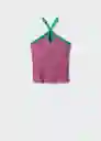 Top Guido Fucsia Talla S Mujer Mango