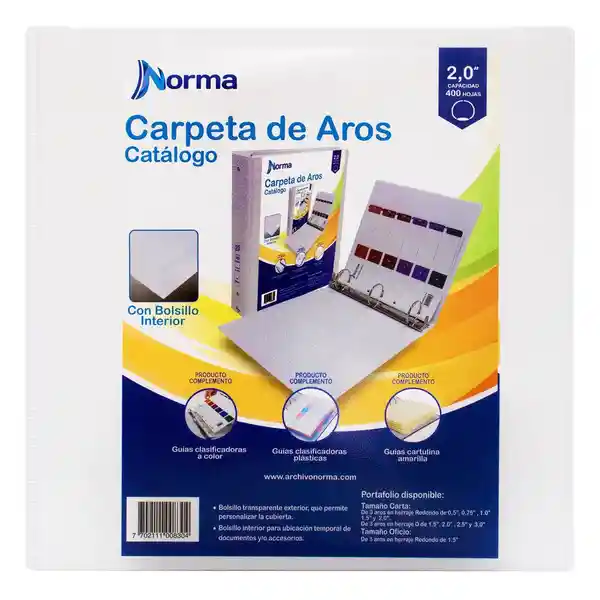 Norma Carpeta Pasta Catalogo 2.0 Herraje Redondo 8304