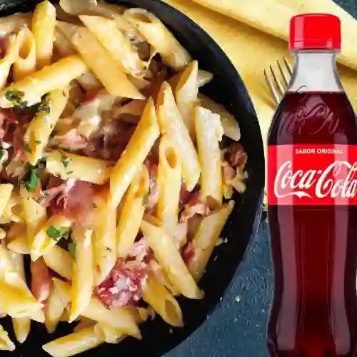 Pasta Carbonara con Coca Cola 400ml