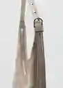 Bolso M Fortuna Taupe Talla 99 Mujer Mango