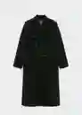 Abrigo Paraiso Negro Talla M Mujer Mango