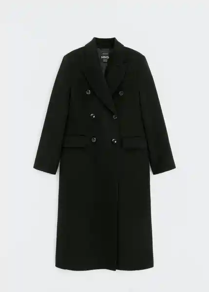 Abrigo Paraiso Negro Talla M Mujer Mango