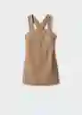 Vestido Bosco-H Camel Talla L Mujer Mango