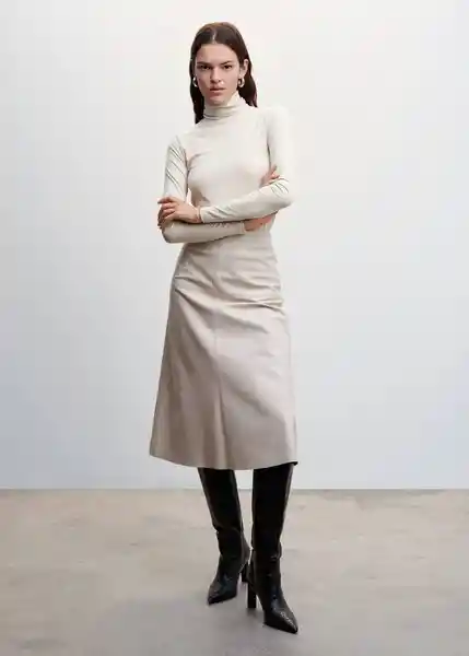 Camiseta Necky Beige Talla M Mujer Mango