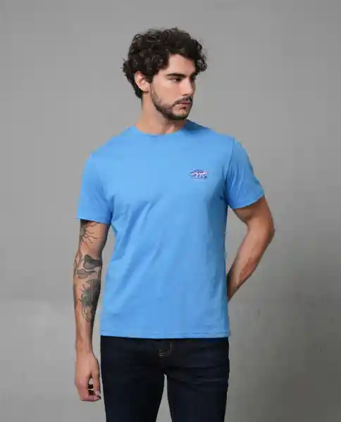 Camiseta Hombre Azul L 103G022_AZU184039 Rifle