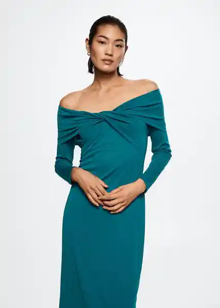 Vestido Amy-L Turquesa Talla M Mujer Mango