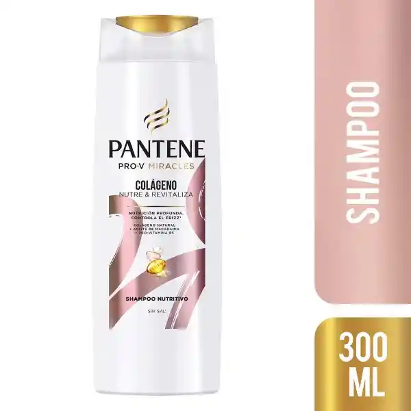 Shampoo sin sal' Pantene Pro-V Miracles Colageno Nutre y Revitaliza Nutritivo Champu 300 ml