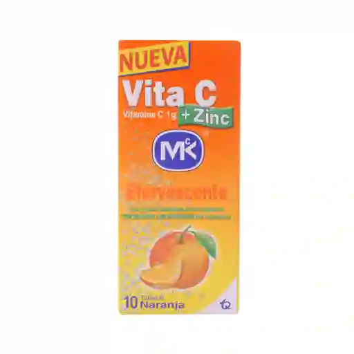 Vita C Mk Vitamina C en Tabletas Efervescentes Sabor a Naranja