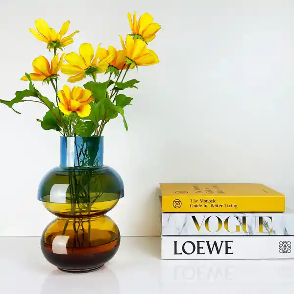 Cloudnola Florero Intercambiable Burbuja Amarillo / Azul M