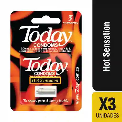 Today Condones Hot Sensation Sensación de Calor