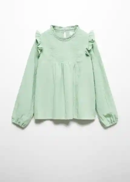 Blusa Becca Verde Talla 10 Niña Mango