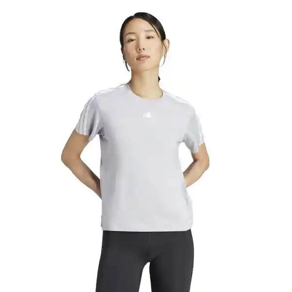 Adidas Camiseta Tr-es 3s Para Mujer Gris Talla M