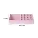 Organizador Plástico de Maquillaje Compartimentos Rosa Miniso