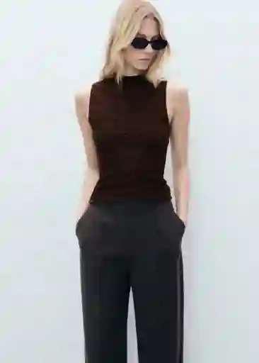 Top Acadia Chocolate Talla S Mujer Mango