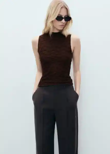 Top Acadia Chocolate Talla S Mujer Mango
