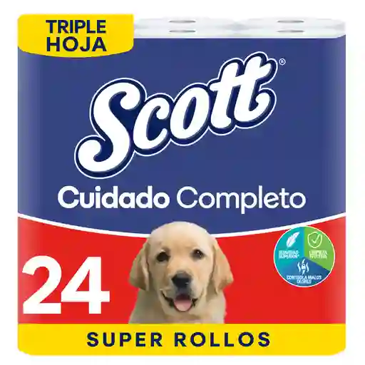 Scott Papel Higiénico Cuidado Completo Triple Hoja 30 Metros