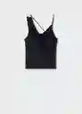 Top Debbie Negro Talla S Mujer Mango