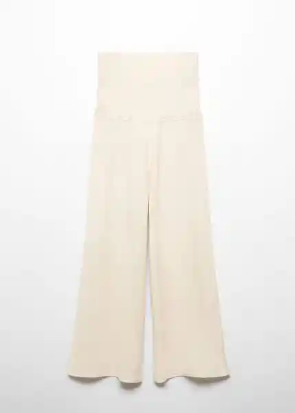 Pantalón Vieira Crudo Talla M Mujer Mango