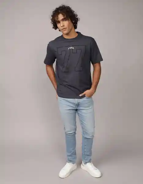 Camiseta Hombre Negro Talla Medium 4600167 American Eagle