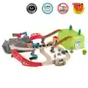 Hape Conjunto de Construccion de Cubos E3764 Railwaybucket