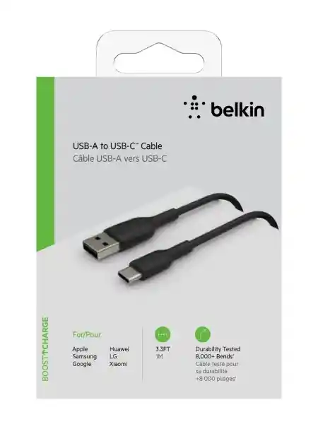 Belkin Cable USB a Tipo C Negro