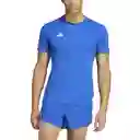 Adidas Camiseta Adizero E Tee Para Hombre Azul Talla XL