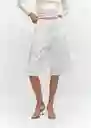 Bermuda Clair Blanco Talla 32 Mujer Mango