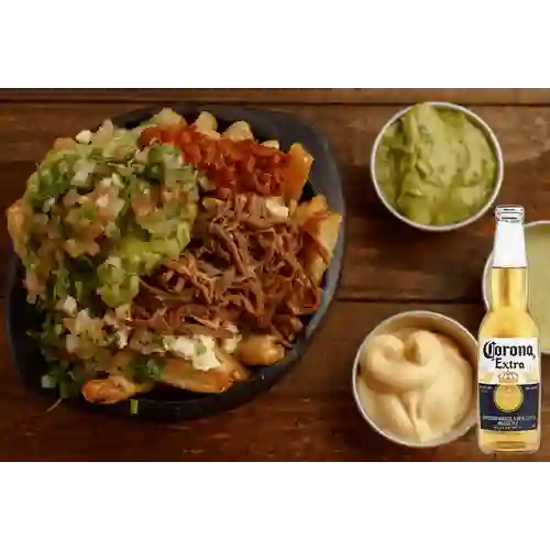 Combo Papalas Carne + Corona 350 ml