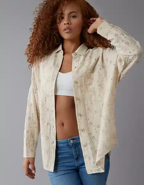 Camisa Mujer Neutro Talla Medium American Eagle 03555554