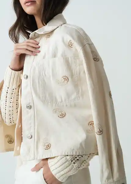 Chaqueta Missi Mujer Crudo Marfil Claro Talla S 422G371 Naf Naf