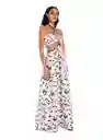 Vestido Clematis Estampado Liso Beige Talla M