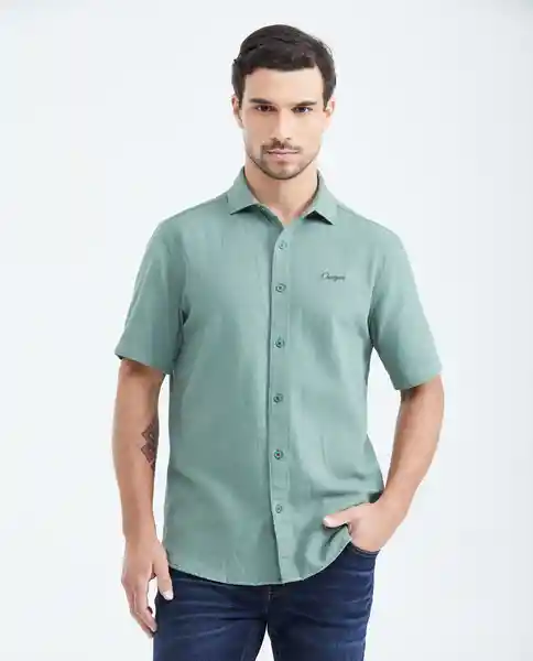 Camisa Spread Neck Verde Martini Medio XL Chevignon