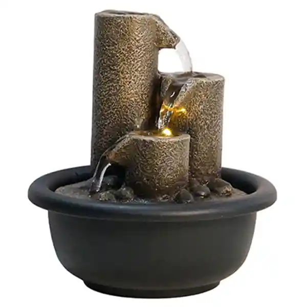 Marres Fuente de Agua Bambú Café 16 x 16 x 18 cm