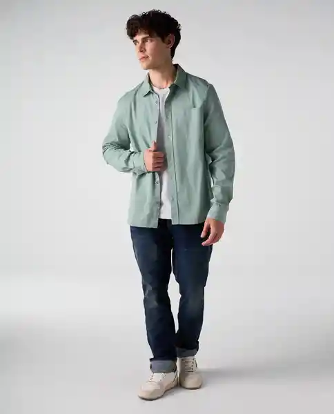 Camisa Hombre Verde Talla XL 812G507_VER165804
