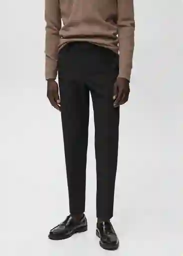 Pantalón Bologna Negro Talla 40 Hombre Mango