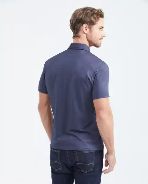 Camiseta Polo Zipper Azul Dark Ultraoscuro Talla S Chevignon