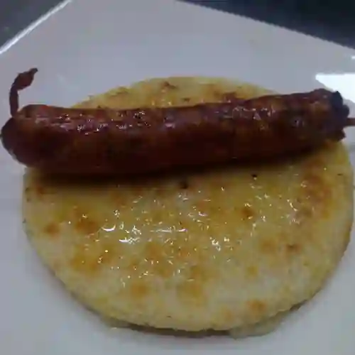Arepa con Queso y Chorizo