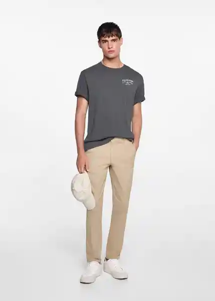 Pantalón Chino Beige Talla 21 Niños Mango