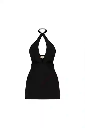 Vestido Corto Pia Negro Talla XS Mercedes Campuzano